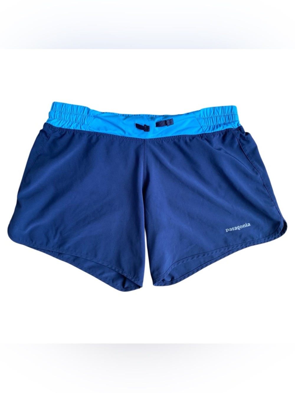 Patagonia Nine Trails Shorts 6 inch Blue Hiking Mesh Breathable Womens Medium